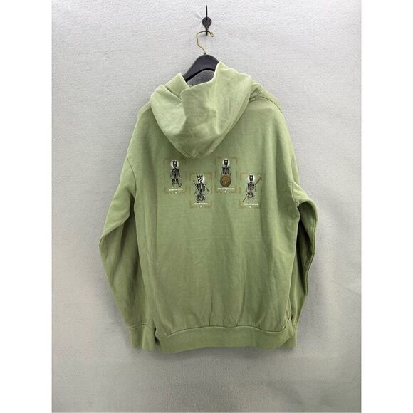 Cloak Mens Green Cotton Blend Fleece Pullover Hoodie Sweatshirt Size Large - Picture 8 of 9